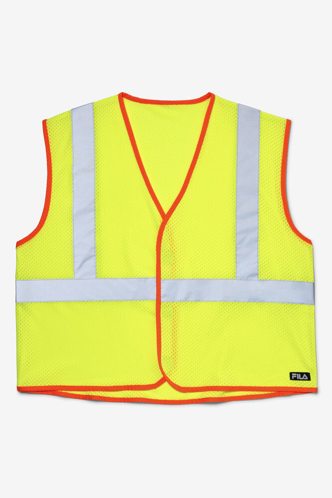 Dynamic Safety Intl Mens Size S/M Yellow Hi-Vis Traffic Safety Reflective Vest